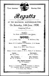 Click for pdf of whole 1930 regatta programme