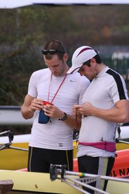 Si and Julian compare times in very tight race for the top sculling position.