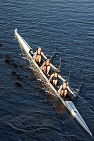 Senior Women's 4x won the Fastest Women's penant at Tees SBH