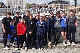 Newcastle juniors and coach Amy